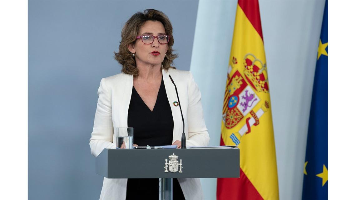 Teresa Ribera en la rueda de prensa posterior al Consejo de Ministros.