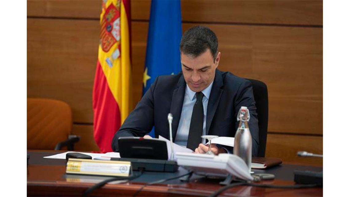 Pedro Sánchez, en la reunión del Consejo de Ministros celebrada este martes, 26 de mayo.