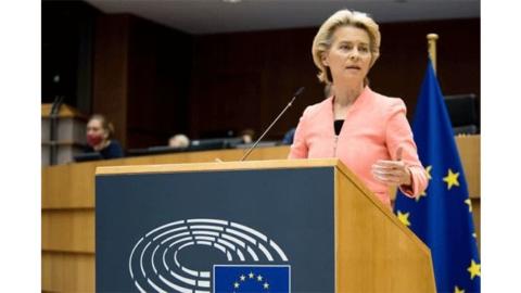 Ursula von der Leyen,en el discurso de este miércoles, 16 de septiembre, en el Parlamento Europeo.
