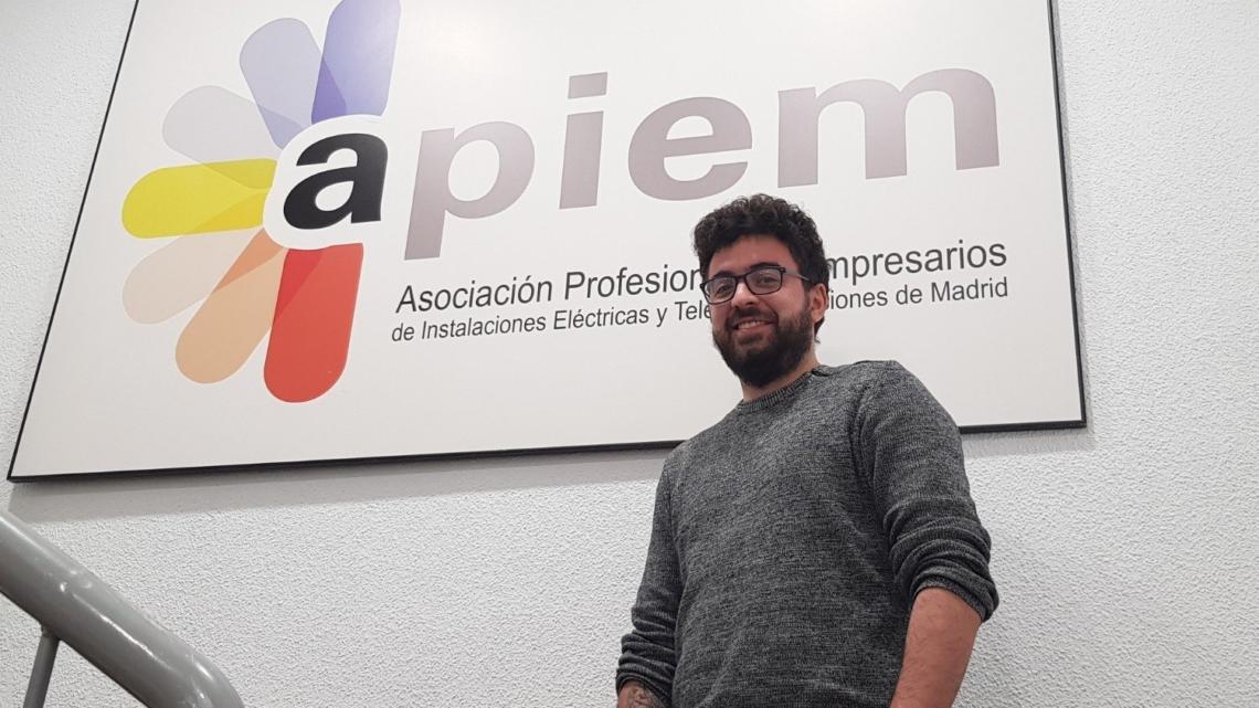 Guillermo Martínez, recién incorporado a la sede de Apiem (Madrid).