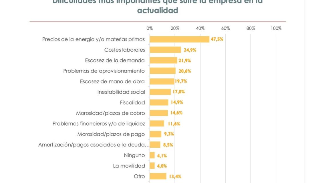 Gráfico del estudio realizado por la Cámara de Comercio de España.
