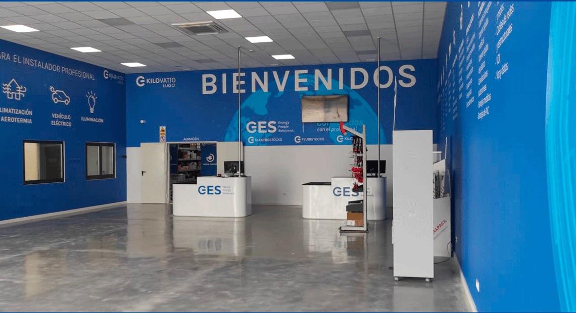 Interior del nuevo punto de venta de GES en Lugo.