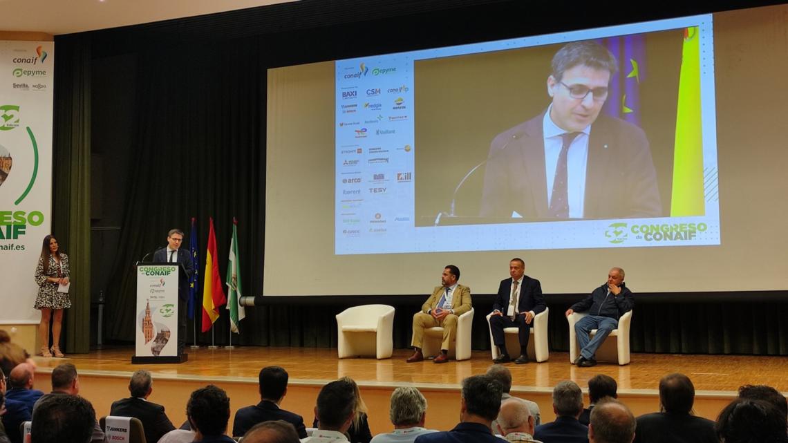 El secretario general de Industria y Minas de la Junta de Andalucía, Cristóbal Sánchez, durante su intervención.