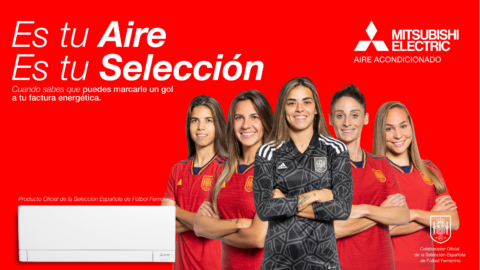 Mitsubishi Electric presenta la serie MSZ-AY como producto oficial de la Selección Española de Fútbol Femenino.