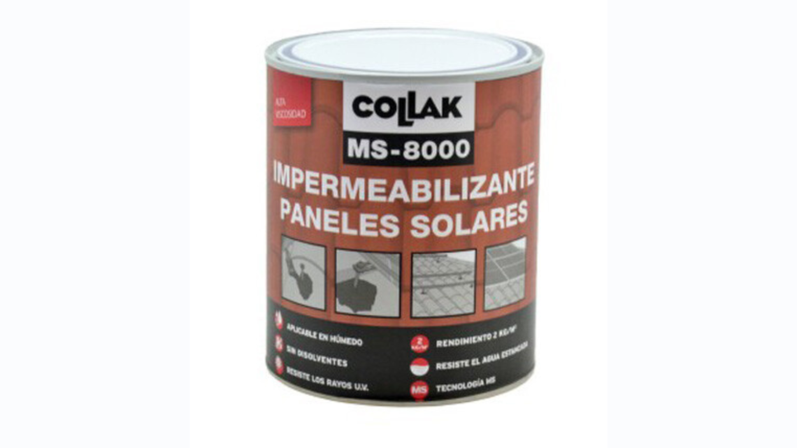 Collak lanza el nuevo impermeabilizante MS-8000 para placas solares.